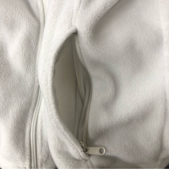 Columbia Full Zip Fleece white Jacket Women's Size L - Picture 4 of 9